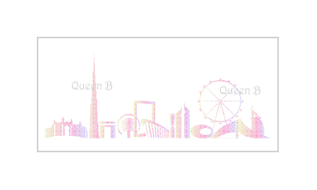 Rainbow Metallic Skyline of Dubai