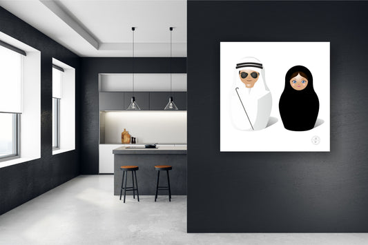 Local Couple (Canvas 1m x 1m) Personalise your Art