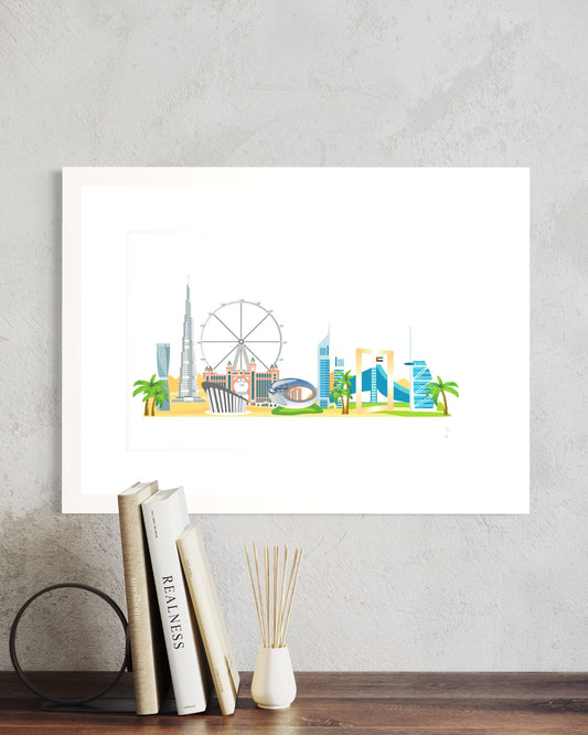 Skyline of Dubai - Colourful
