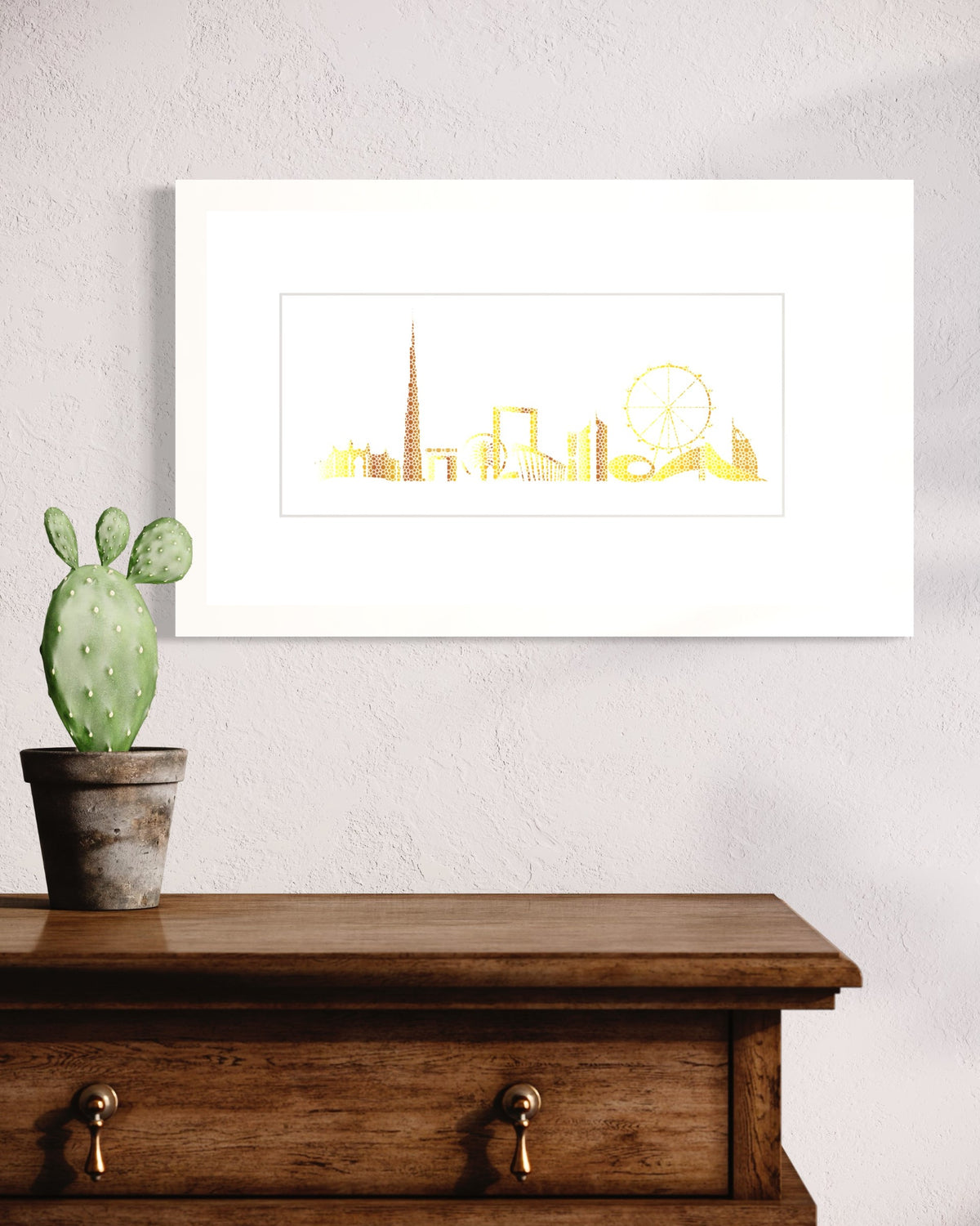 Gold Metallic Skyline of Dubai