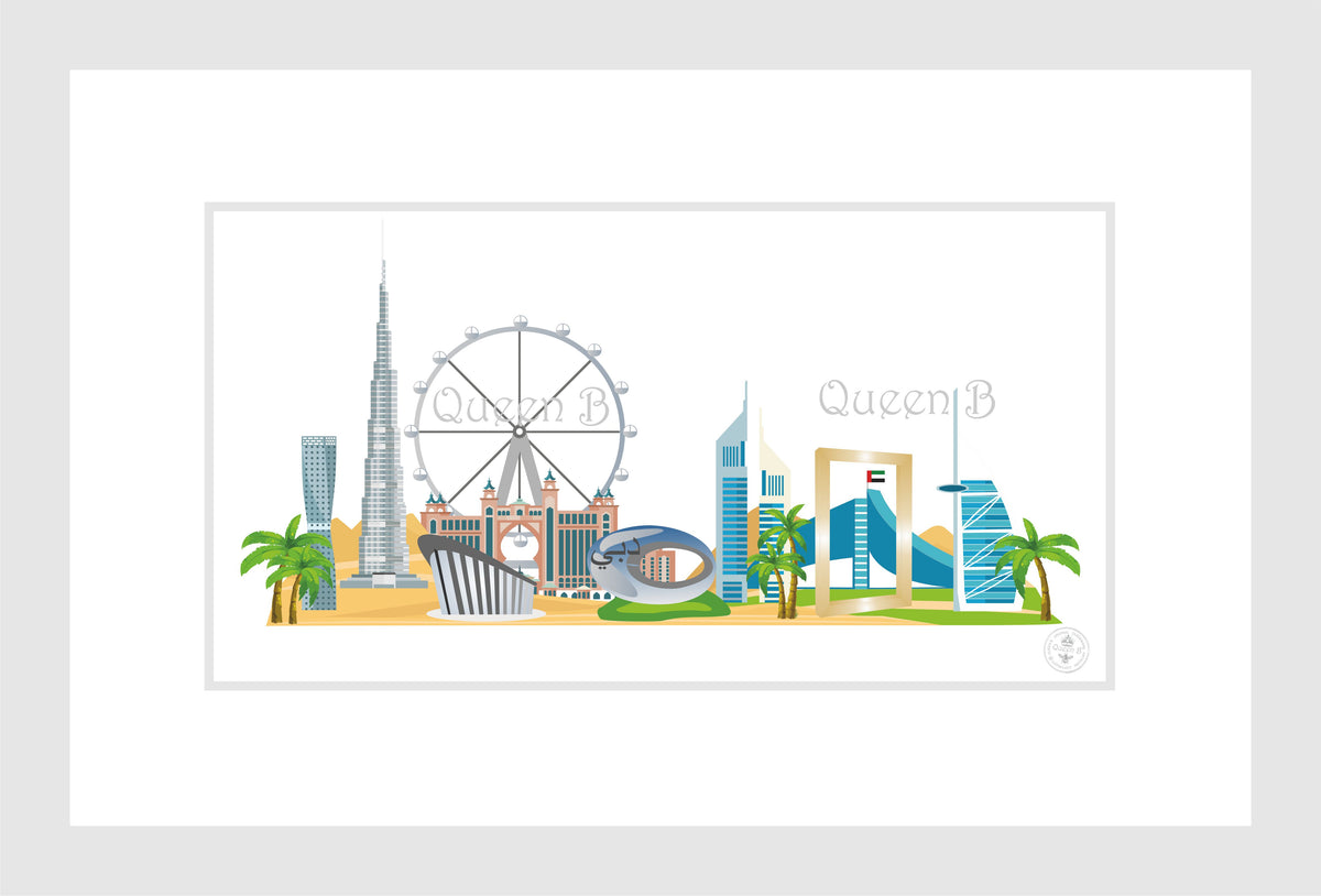 Skyline of Dubai - Colourful